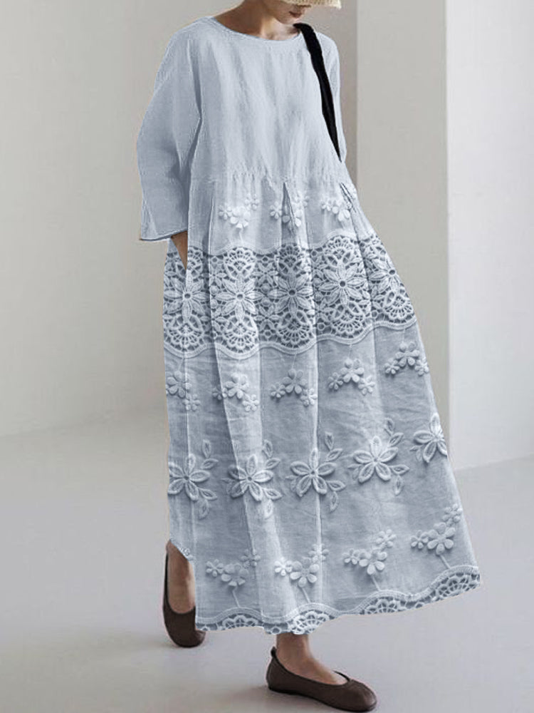 Ava™ Lace Printed Dress