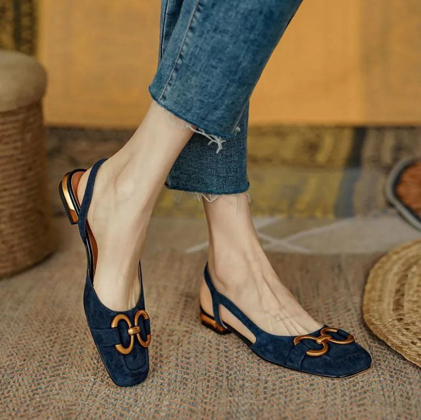 Brenna™ | Orthopedic Leather Buckle Sandals