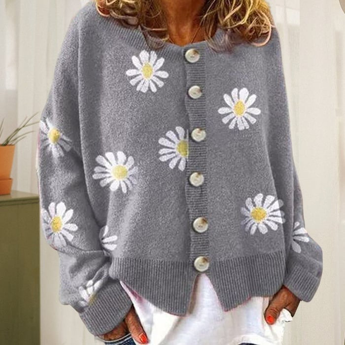 Angel™ Cute Cardigan With Daisies