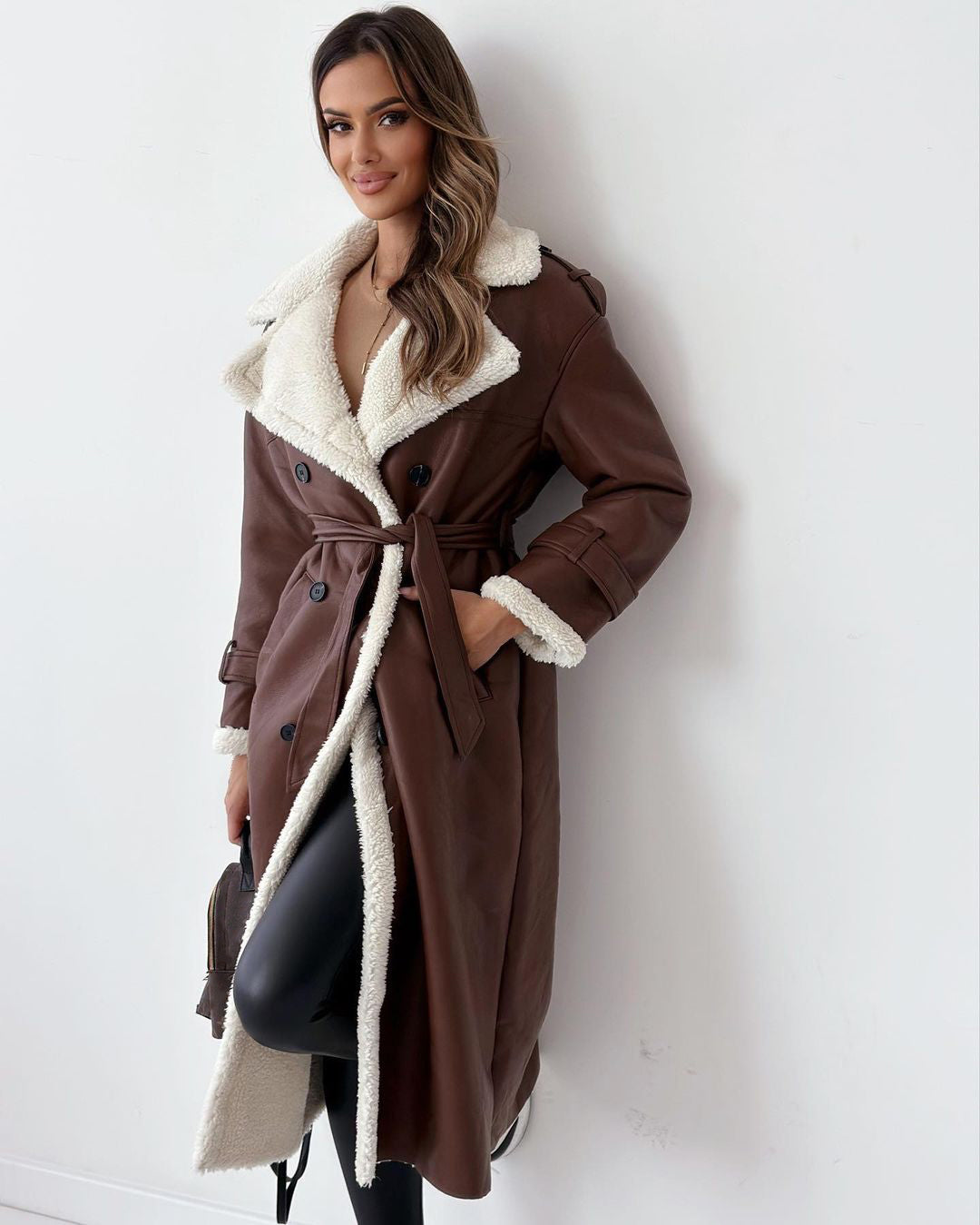 Beatrix™ - Borg Collar Long Coat
