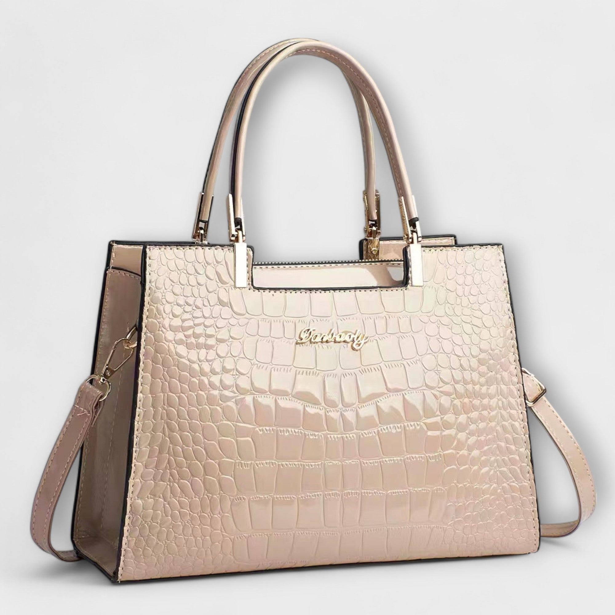 Brielle™ Glossy Crocodile Patterned Handbag