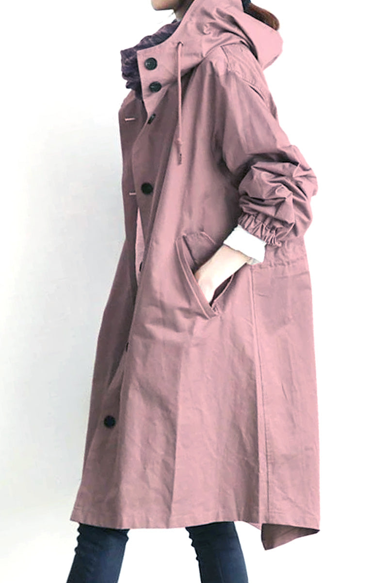 Rachel™ Water-Resistant Oversized Hooded Windbreaker