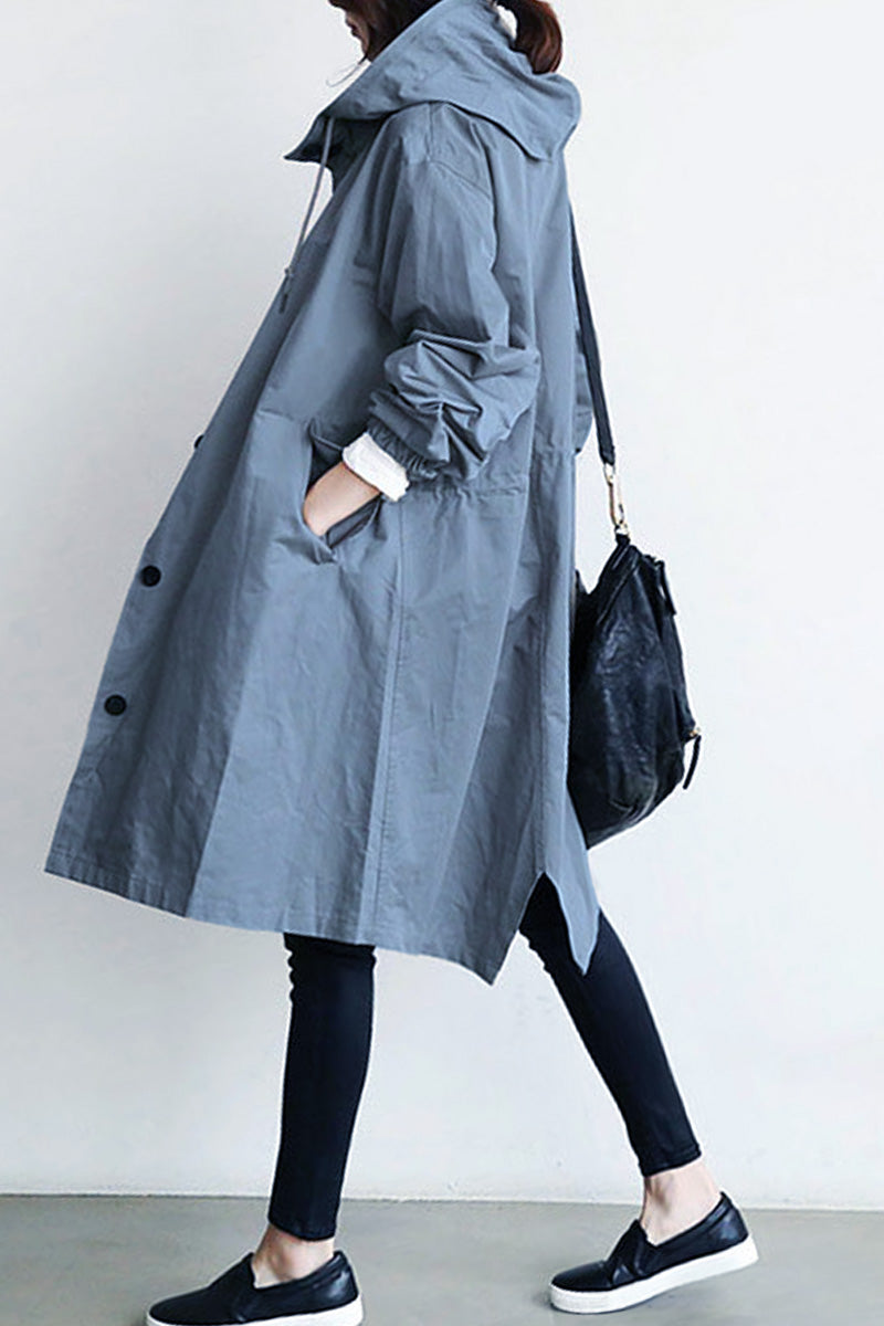 Rachel™ Water-Resistant Oversized Hooded Windbreaker