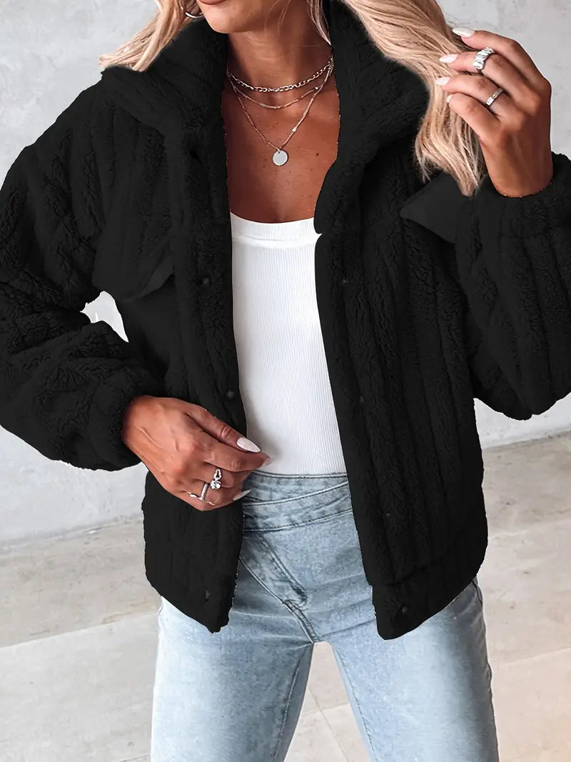 Florienne™ - Fuzzy Single-Breasted Coat