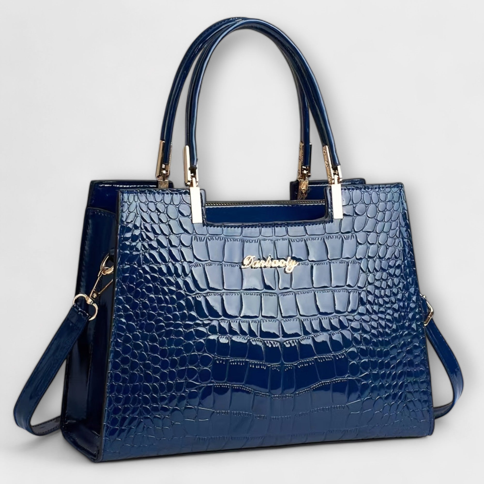Brielle™ Glossy Crocodile Patterned Handbag