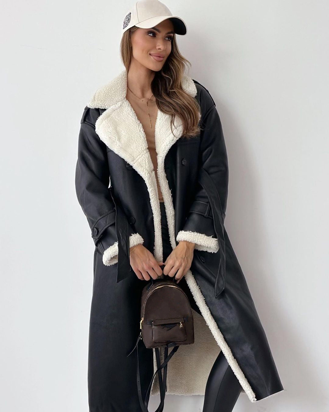 Beatrix™ - Borg Collar Long Coat
