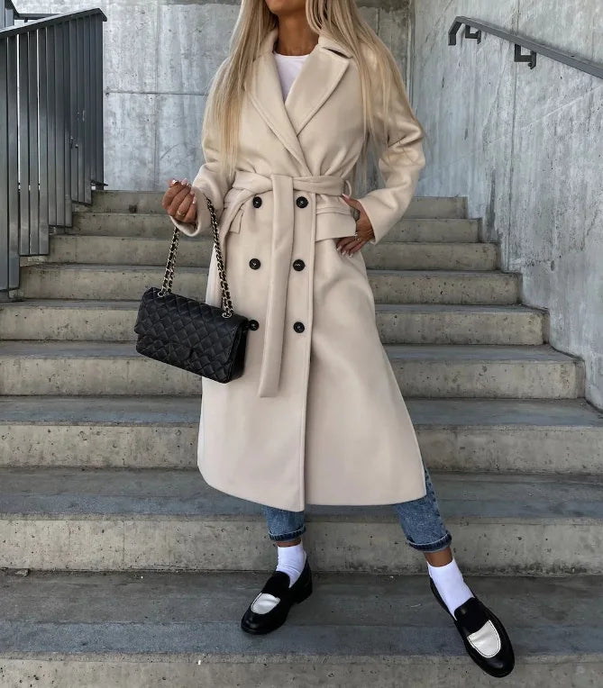 Nicolai™ - Elegant Double-Breasted Wool Coat