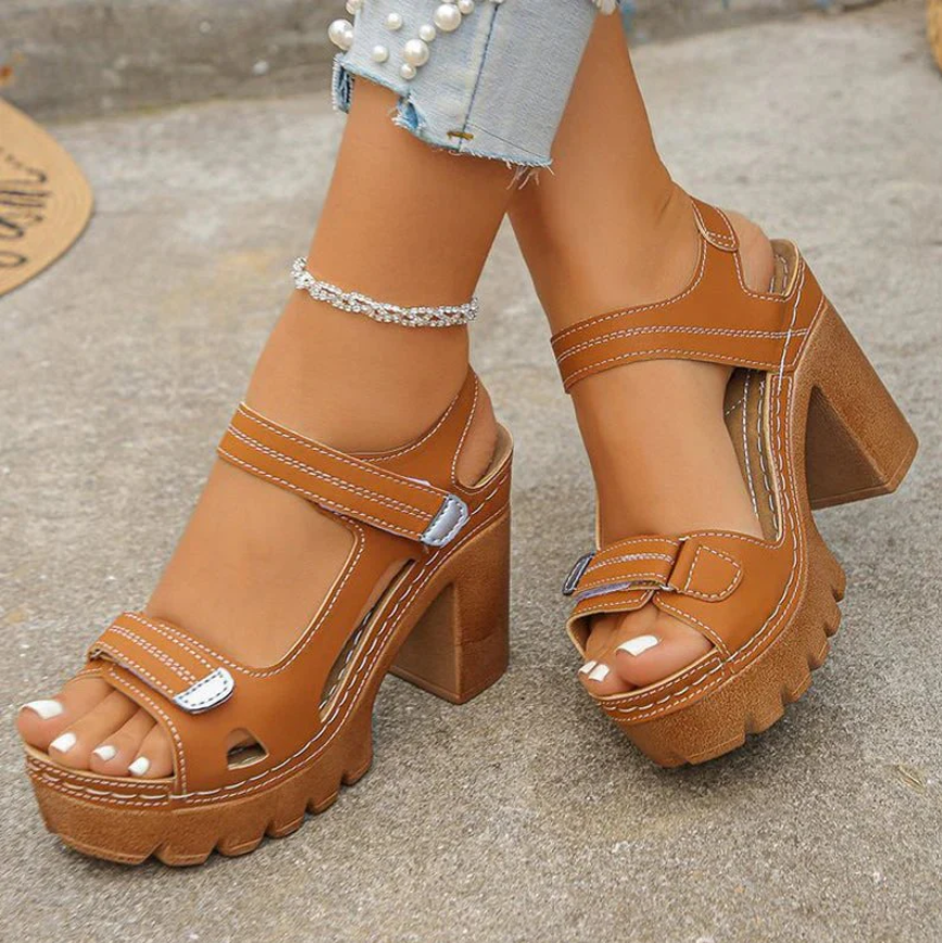 Velora | Block Heel Platform Sandal