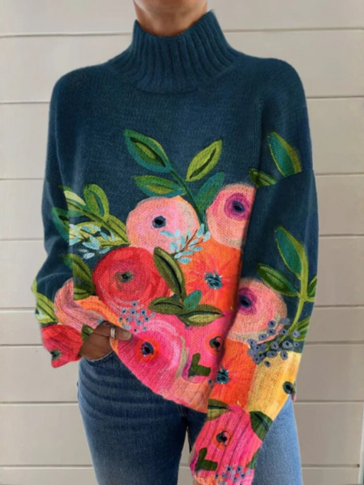 Coralie™ - Garden Turtleneck Jumper