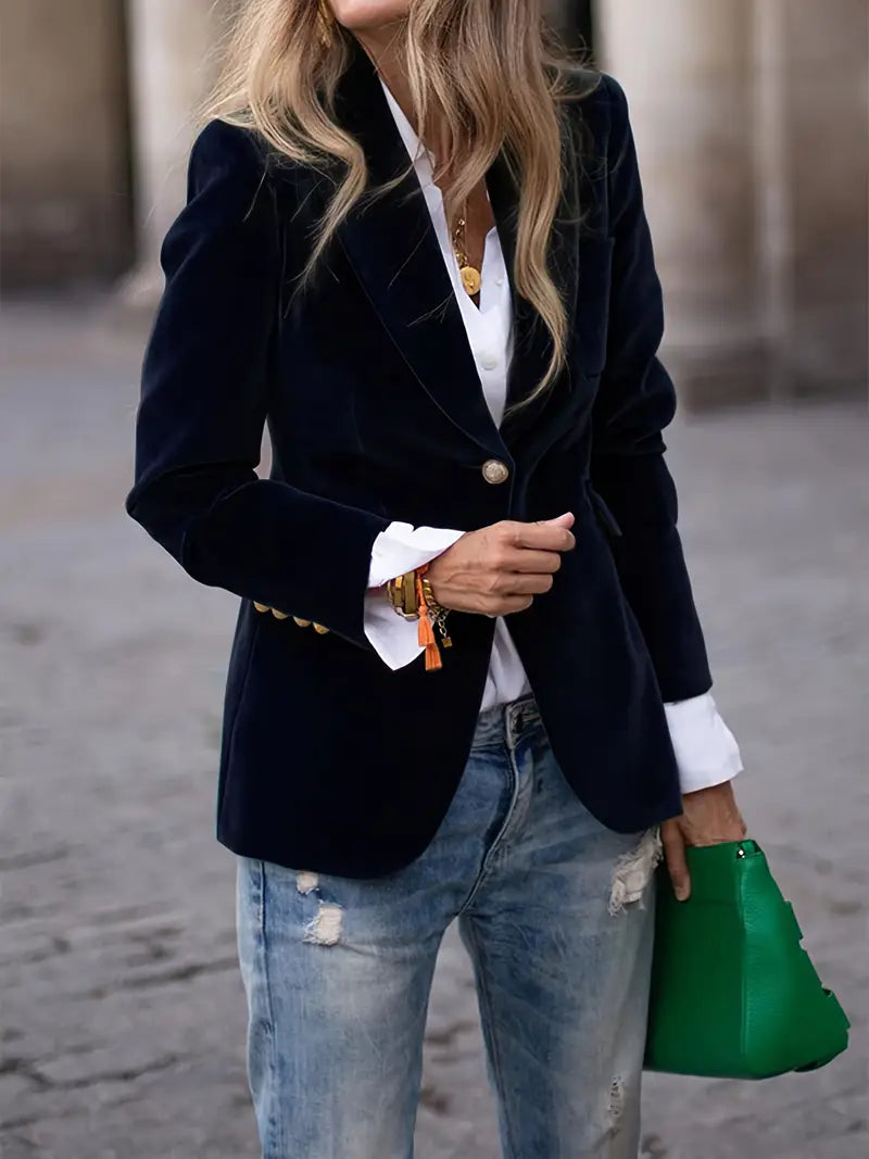 Kelly™ - Elegant Velvet Blazer