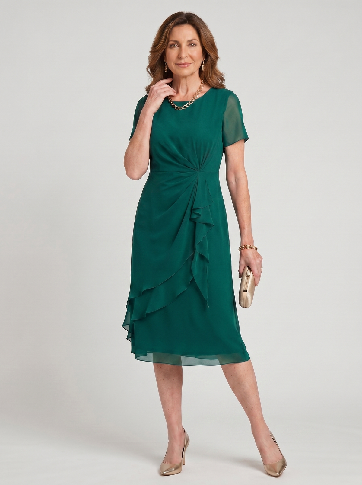 Sara - Elegant Draped Dress
