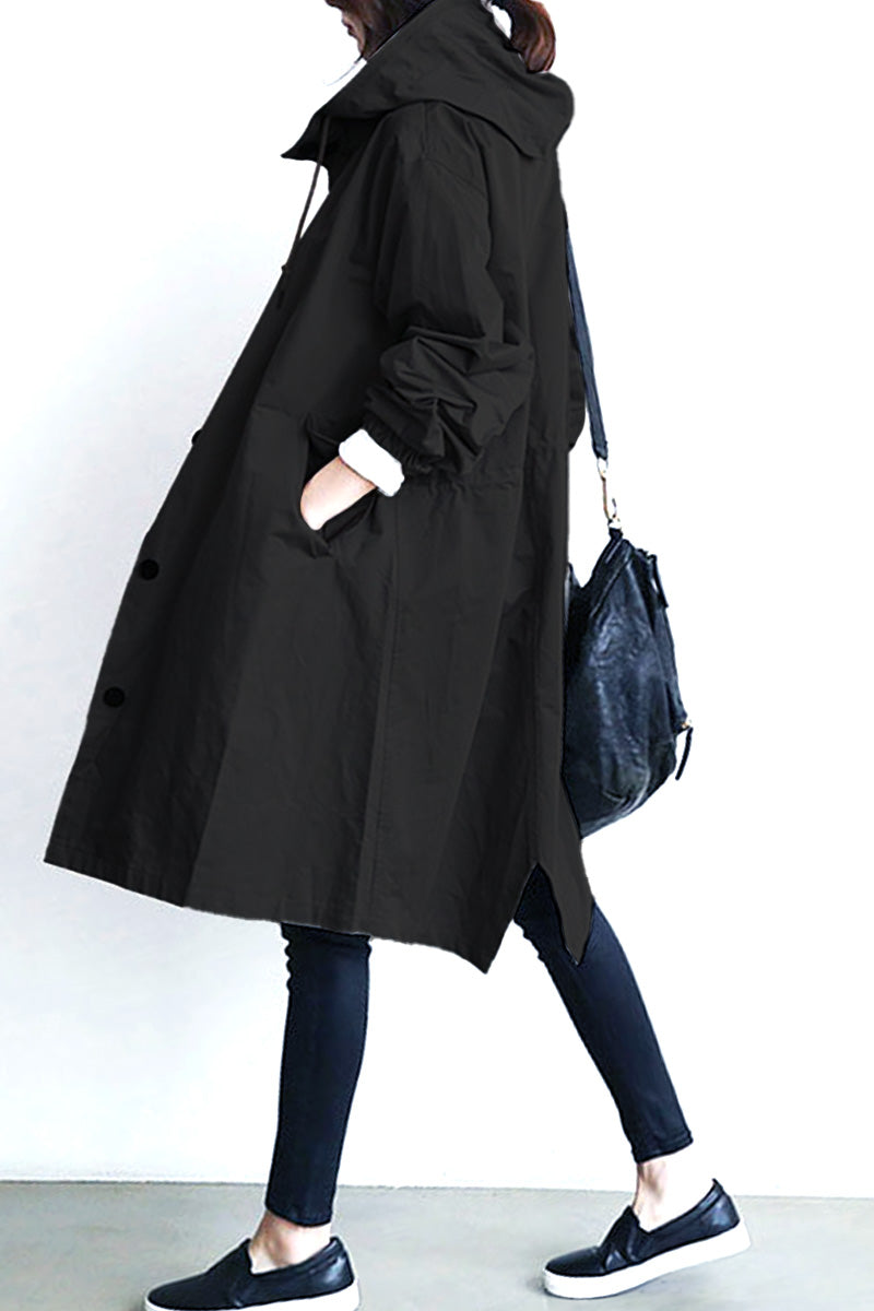 Rachel™ Water-Resistant Oversized Hooded Windbreaker